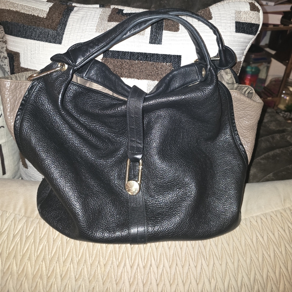 Furla Black & Tan Leather Women's Bag